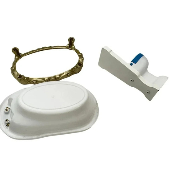 KidKraft Doll House Furniture Bathtub Gold Clawfoot Toilet White Gold Blue - Picture 3 of 7